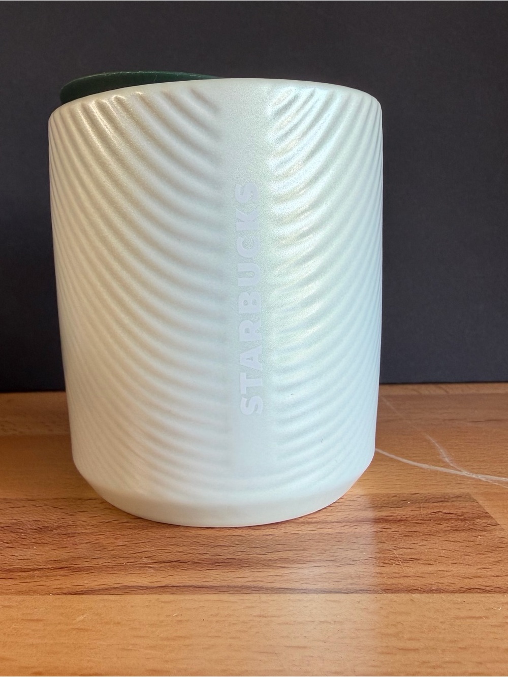 Starbucks Cream Textured Ceramic Cup with Subtle Logo